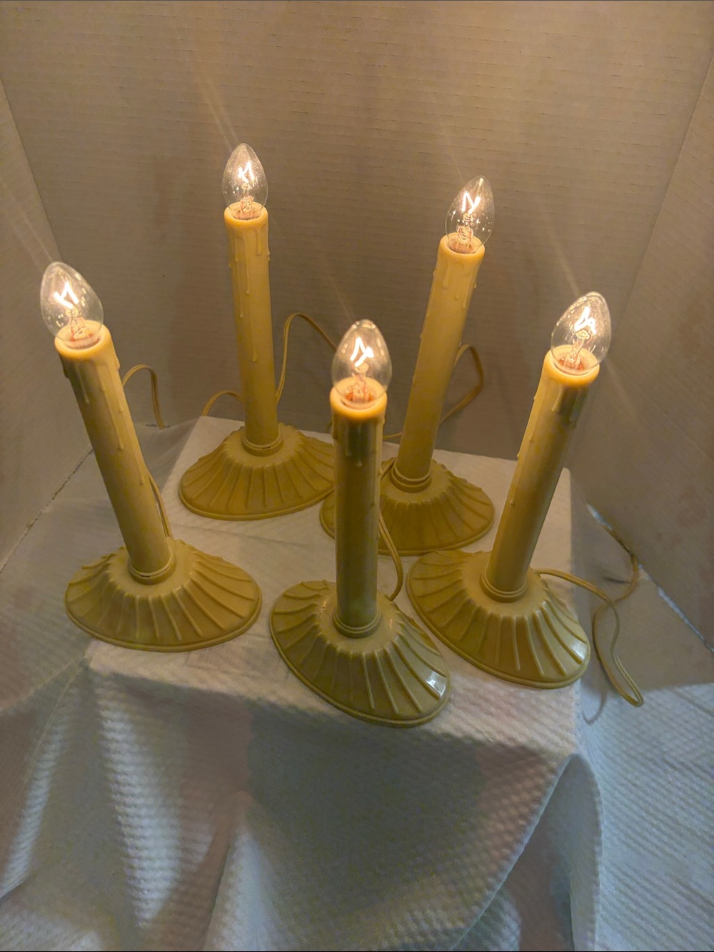 Vintage Electric Window Christmas Candles - Set of 5 (Working!) - Picture 11 of 13